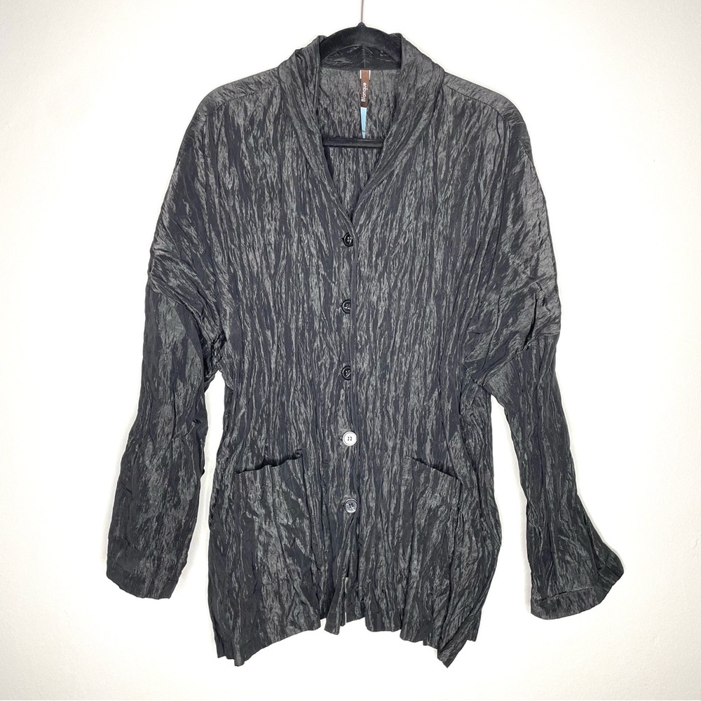 Blanque Crinkle Lightweight Button Down Jacket La… - image 1